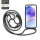 Handykette für Samsung Hanyhülle mit Band Hülle mit Kodel Smartphone Halskette Galaxy A55 Schwarz