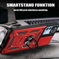 Outdoor Panzer Hülle für Xiaomi 12T / 12T Pro mit Kameraschutz Ringhalter Rot