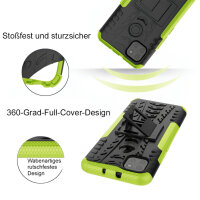 Handy Tasche Lenovo Motorola Panzer Hülle Hybrid Case Cover Schutzhülle Bumper Motorola Moto G9 Power Grün