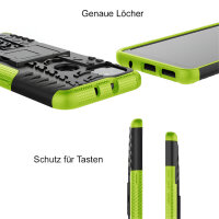 Handy Tasche Lenovo Motorola Panzer Hülle Hybrid Case Cover Schutzhülle Bumper Motorola Moto G9 Power Grün