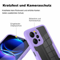 360° Grad Hülle Xiaomi Redmi 12 4G Rundum vollschutz Integriertem Displayschutz Lila