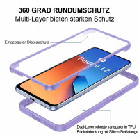 360° Grad Hülle Xiaomi Redmi 12 4G Rundum vollschutz Integriertem Displayschutz Lila