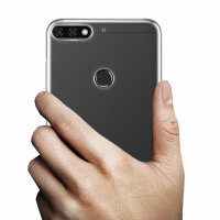 Huawei Y7 2018 TPU Silikon Schutz Hülle Bumper Case Tasche Handytasche Schale