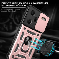 Outdoor Panzer Hülle Xiaomi Redmi Note 13 Pro+ Handyhülle Kameraschutz Ringhalte Rosegold