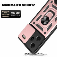 Outdoor Panzer Hülle Xiaomi Redmi Note 13 Pro+ Handyhülle Kameraschutz Ringhalte Rosegold