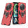Hülle Xiaomi Redmi A3 Handyhülle Stoßfest 360° Drehbarer Ring Case Back Cover Rot
