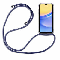 Handykette für Samsung Galaxy A15 Handyhülle mit Band Case Hülle mit Kordel Hand Blau