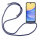 Handykette für Samsung Galaxy A15 Handyhülle mit Band Case Hülle mit Kordel Hand Blau