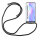 Xiaomi Hülle mit Band Schutzhülle Handykette Silikon Handy Tasche mit Schnur Neu Xiaomi Redmi 9A Schwarz