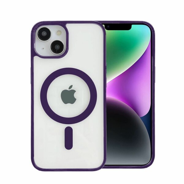 Handyhülle für Apple iPhone 14 Plus – Magnet Case Dunkel Lila