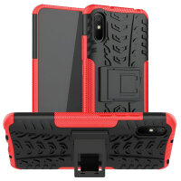 Schutz Hülle Xiaomi Handy Tasche Case Cover Silikon Schale Outdoor Handyhülle BF Xiaomi Redmi 9A Rot