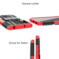 Schutz Hülle Xiaomi Handy Tasche Case Cover Silikon Schale Outdoor Handyhülle BF Xiaomi Redmi 9A Rot