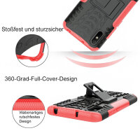 Schutz Hülle Xiaomi Handy Tasche Case Cover Silikon Schale Outdoor Handyhülle BF Xiaomi Redmi 9A Rot