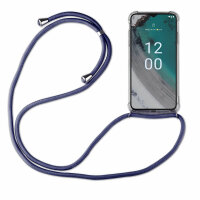 Handykette für Nokia C32 Handyhülle mit Band Umhängehülle mit Band Hülle Cover  Blau