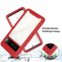 Hülle für Google Pixel 7 / 7 Pro Handyhülle Cover 2-teilig TPU Body Bumper Case  Rot Google Pixel 7