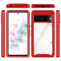 Hülle für Google Pixel 7 / 7 Pro Handyhülle Cover 2-teilig TPU Body Bumper Case  Rot Google Pixel 7