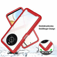 Hülle für Honor Magic4 Lite 5G, Handyhülle Cover 2-teilig TPU Body Bumper Case Rot