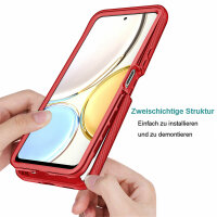 Hülle für Honor Magic4 Lite 5G, Handyhülle Cover 2-teilig TPU Body Bumper Case Rot