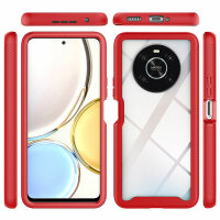 Hülle für Honor Magic4 Lite 5G, Handyhülle Cover 2-teilig TPU Body Bumper Case Rot