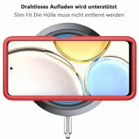 Hülle für Honor Magic4 Lite 5G, Handyhülle Cover 2-teilig TPU Body Bumper Case Rot