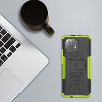Schutz Hülle Xiaomi Handy Tasche Case Cover Silikon Schale Outdoor Handyhülle BF Xiaomi Mi 11 Grün