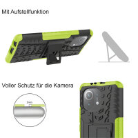 Schutz Hülle Xiaomi Handy Tasche Case Cover Silikon Schale Outdoor Handyhülle BF Xiaomi Mi 11 Grün