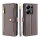 Handykette Xiaomi Hülle mit Band Handyhülle Kartenfächer PU Leder Umhängetasche Redmi Note 13 Pro 4G Grau