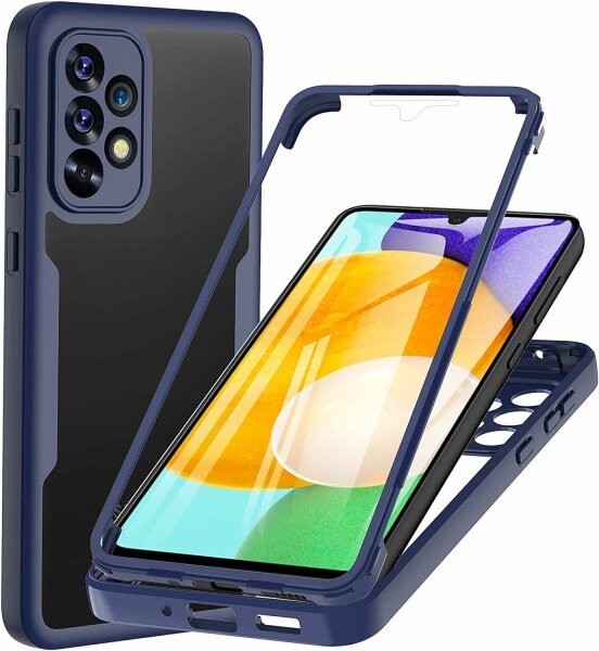 360° Grad Hülle für Samsung Galaxy A33 5G vollschutz Integriertem Displayschutz Blau