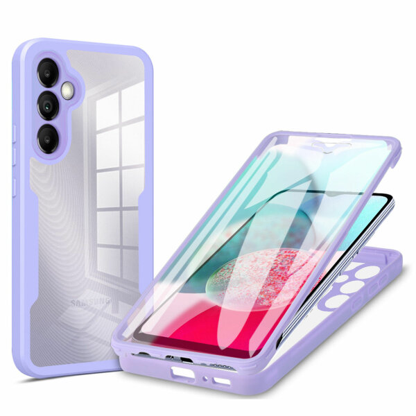 Handy Tasche für Samsung Galaxy A34 5G 360° Grad Handyhülle mit Displayschutz