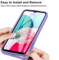 Handy Tasche für Samsung Galaxy A34 5G 360° Grad Handyhülle mit Displayschutz