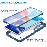 360° Grad Hülle für Samsung Galaxy S23 FE vollschutz Integriertem Displayschutz Blau