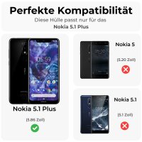 Nokia 5.1 Plus Handy Tasche Case Cover Panzer Hülle...