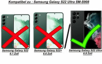Schutz Hülle für Samsung Galaxy S22, S22+, S22 Ultra, Silikon Case Outdoor TPU Galaxy S22 Ultra ( Carbon )