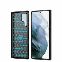 Schutz Hülle für Samsung Galaxy S22, S22+, S22 Ultra, Silikon Case Outdoor TPU Galaxy S22 Ultra ( Carbon )