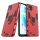 Realme C11 ( 2021 ), Schutz Hülle Handy Tasche Ring Case Silikon Cover Bumper BF Rot
