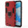 Realme C11 ( 2021 ), Schutz Hülle Handy Tasche Ring Case Silikon Cover Bumper BF Rot