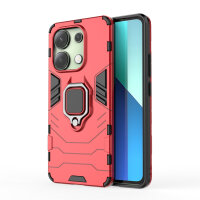 Hülle Xiaomi Redmi Note 13 4G Handyhülle Drehbar Ringhalter Magnet Bumper Case Rot