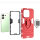 Hülle Xiaomi Redmi Note 13 4G Handyhülle Drehbar Ringhalter Magnet Bumper Case Rot