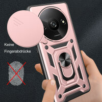 Outdoor Panzer Hülle Xiaomi Redmi A3 Handyhülle mit Kameraschutz Ringhalter Case Rosegold