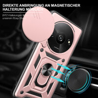 Outdoor Panzer Hülle Xiaomi Redmi A3 Handyhülle mit Kameraschutz Ringhalter Case Rosegold