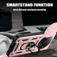 Outdoor Panzer Hülle Xiaomi Redmi A3 Handyhülle mit Kameraschutz Ringhalter Case Rosegold
