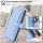 Handykette Samsung Hülle mit Band Handyhülle Kartenfächer PU Leder Umhängetasche Galaxy S24 Ultra Hellblau