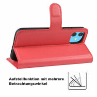 Handyhülle für Apple iPhone 11 – Klapphülle PU-Leder Rot