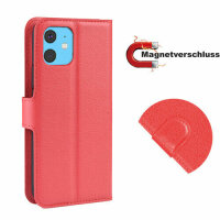 Handyhülle für Apple iPhone 11 – Klapphülle PU-Leder Rot