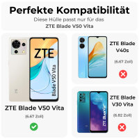 Handy Tasche ZTE Blade V50 Vita Handyhülle Hülle Wallet Case Flip Cover Etui
