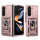 Outdoor Panzer Hülle für Samsung Galaxy Z Fold 5 mit Kameraschutz Ringhalter  Rosegold