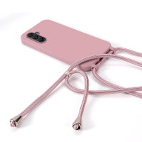 Handykette für Samsung Galaxy A25 – Handyhülle mit Band Kordel Rosa