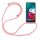 Handy Hülle mit Band Schutzhülle Handykette Seil Silikon Handy Tasche mit Schnur Motorola Moto G8 Power Rosa