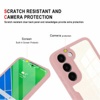 360° Grad Hülle für Samsung Galaxy S23+ vollschutz Integriertem Displayschutz Rosa