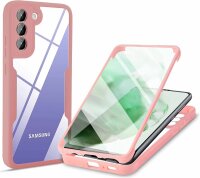 360° Grad Hülle für Samsung Galaxy S23+ vollschutz Integriertem Displayschutz Rosa